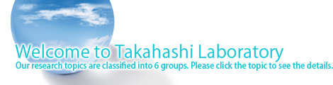 Welcome to Takahashi Laboratory /  Our research topics are classified into 6 groups. Please click the topic to see the details.